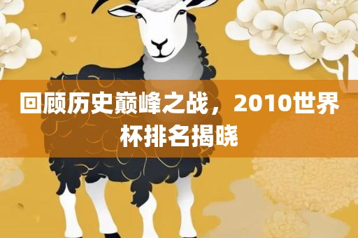 回顾历史巅峰之战，2010世界杯排名揭晓金炬实业股份有限公司
