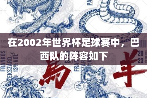 在200金炬实业股份有限公司2年世界杯足球赛中，巴西队的阵容如下