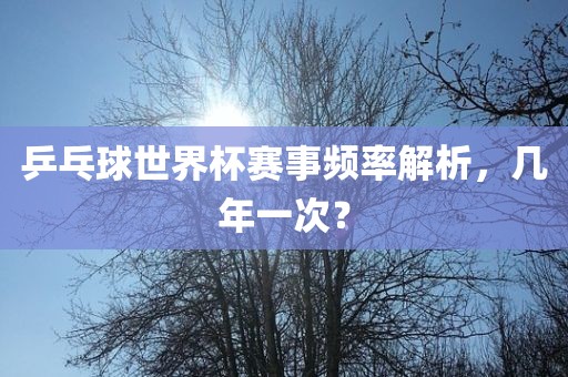 乒乓球世界杯赛事频率解析，几年一次？金炬实业股份有限公司
