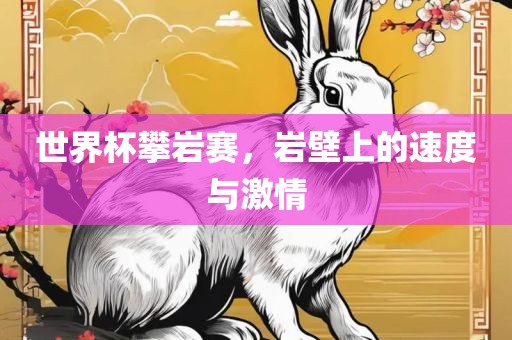 世界杯攀岩赛，岩壁上的速度与激情