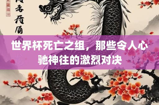 世界杯死亡之组，那些令人心驰神往的激烈对决金炬实业股份有限公司