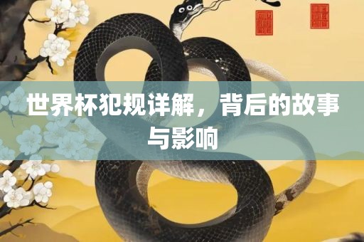 世界杯犯规详解，背后的故事与影响