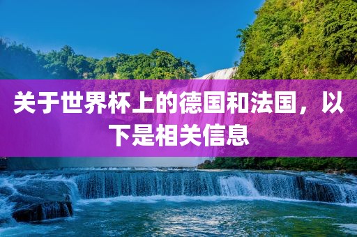 关于世界杯上的德国和法国，以下是相关信息金炬实业股份有限公司
