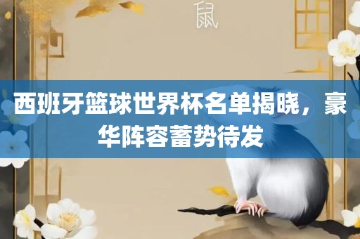 西班牙篮球世界杯名单揭晓，豪华阵容蓄势待发
