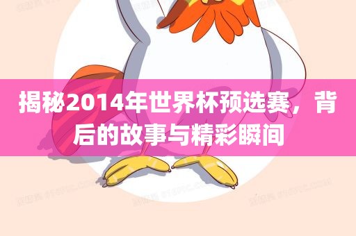 揭秘2014年世界金炬实业股份有限公司杯预选赛，背后的故事与精彩瞬间
