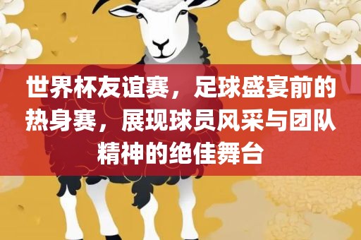 世界杯友谊赛，足球盛宴前的热身赛，展现球员风采与团队精神的绝佳舞台金炬实业股份有限公司