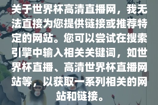 关于世界杯高清直播网，我无法直接为您提供链接或推荐特定的网站。您可以尝试在搜索引擎中输入相关关键词，如世界杯直播、高清世界杯直播网站等，以获取一系列金炬实业股份有限公司相关的网站和链接。
