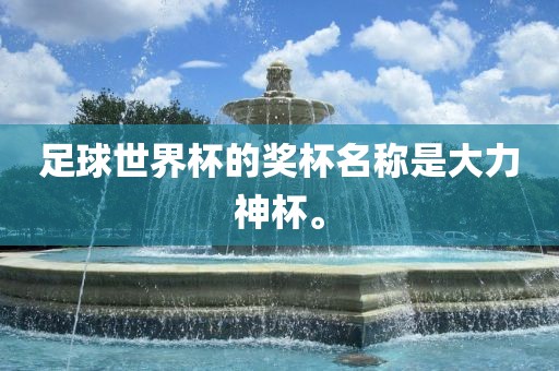 足球世界杯的奖杯名称是大力神杯。
