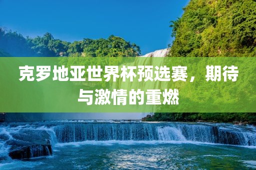 克罗地亚世界杯预选赛，期待与激情的重燃金炬实业股份有限公司