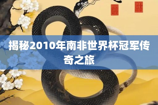 揭秘2010年南非世界杯冠军传奇之旅金炬实业股份有限公司