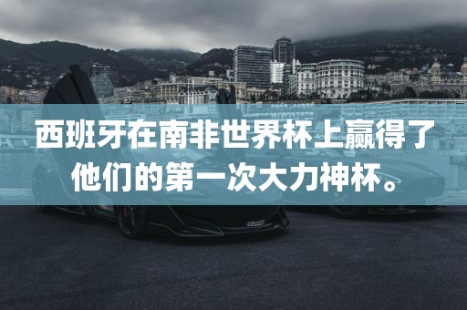 西班牙在南非世界金炬实业股份有限公司杯上赢得了他们的第一次大力神杯。