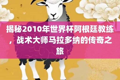 揭秘2010年世界杯阿根廷教练，战术大师马拉多纳的传奇之旅