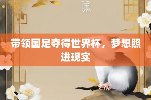 带领国足夺得世界杯，梦想照进现实金炬实业股份有限公司