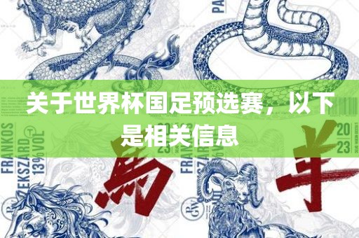 关于世界杯国足预选赛，以下是相关信息金炬实业股份有限公司