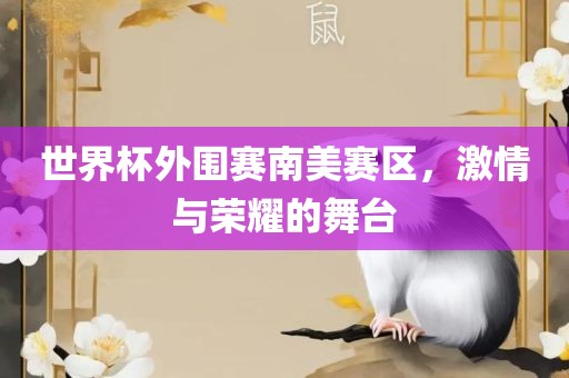 世界杯外围赛南美赛区，激情与荣耀的舞台金炬实业股份有限公司