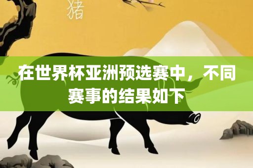 在世界杯亚洲预选赛中，不同赛事的结果如下