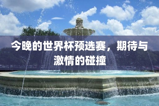 今晚的世界杯预选赛，金炬实业股份有限公司期待与激情的碰撞