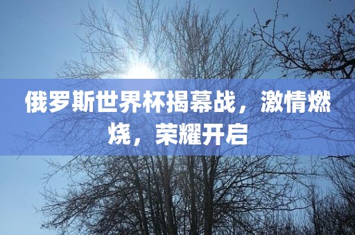 俄罗斯世界杯揭幕战，激情燃烧，荣耀开启