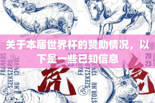 关于本届世界杯的赞助情况，以下是一些已知信息金炬实业股份有限公司