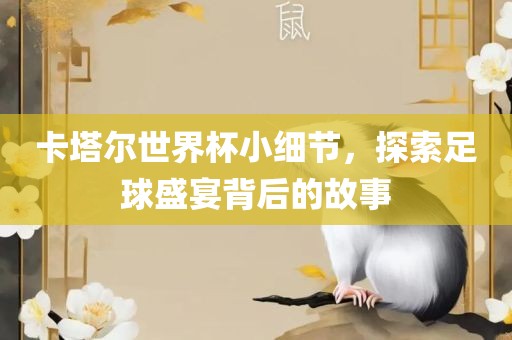 卡塔尔世界杯小细节，探索足球盛宴背后的故事