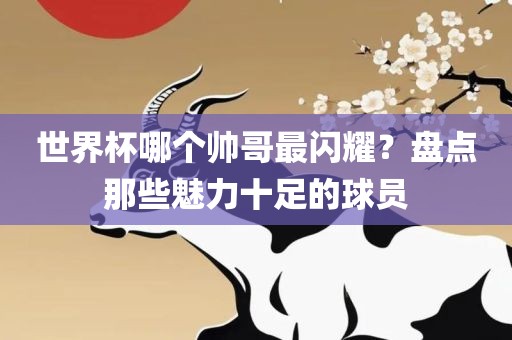 世界杯哪个帅哥最闪耀？盘点那些魅力十足的球员