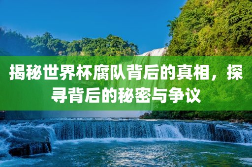 揭秘世界杯腐队背后的真相，探寻背后的秘密与争议金炬实业股份有限公司