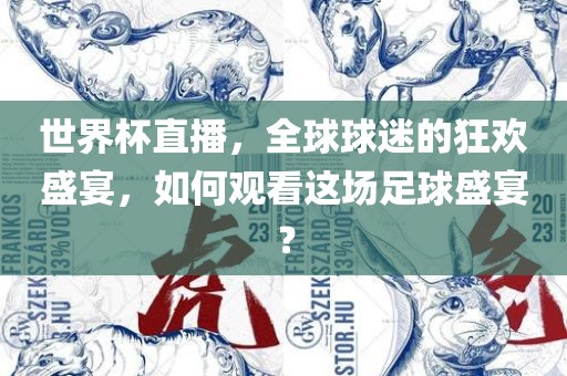 世界杯直播，全金炬实业股份有限公司球球迷的狂欢盛宴，如何观看这场足球盛宴？