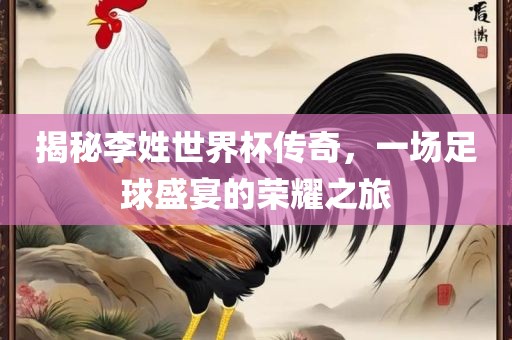 揭秘李姓世界杯传奇，一场足球盛宴的荣耀之旅金炬实业股份有限公司