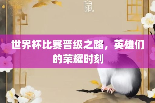 世界杯比赛晋级之路，英雄们的荣耀时刻金炬实业股份有限公司