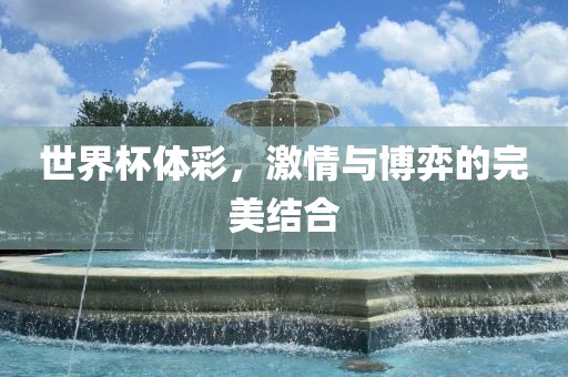 世界杯体彩，激情与博弈的完美结合金炬实业股份有限公司