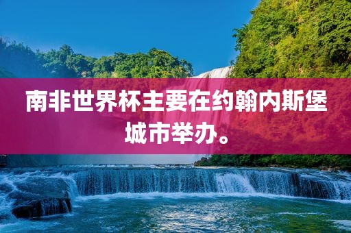 南非世界杯主要在约翰内斯堡城市举办。